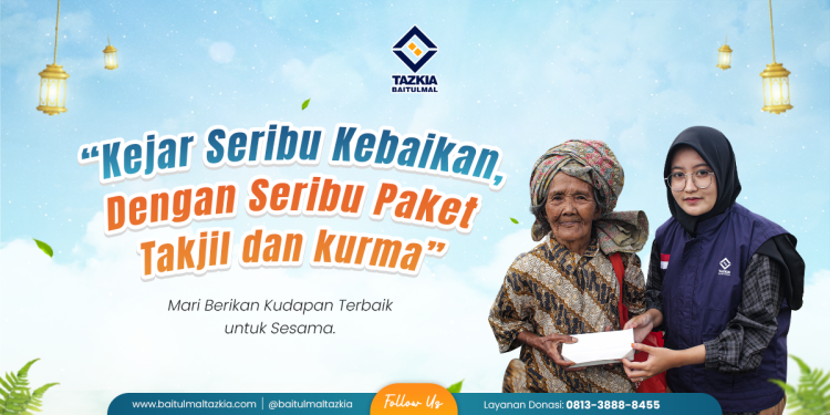 Banner program Seribu Paket Takjil dan Kurma 