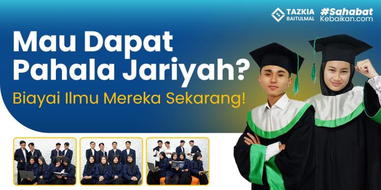 Banner program Bantu Kuliah Anak Dhuafa di STMIK Tazkia