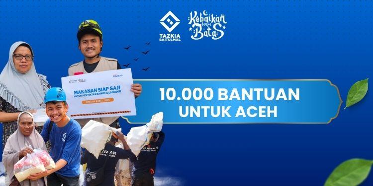 Banner program Mari Kirim 10.000 Bantuan untuk Aceh