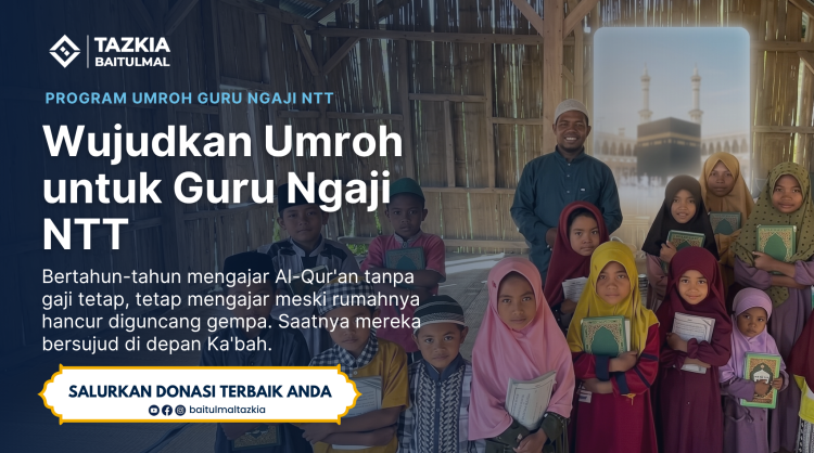 Banner program Wujudkan Umroh untuk Guru Ngaji NTT