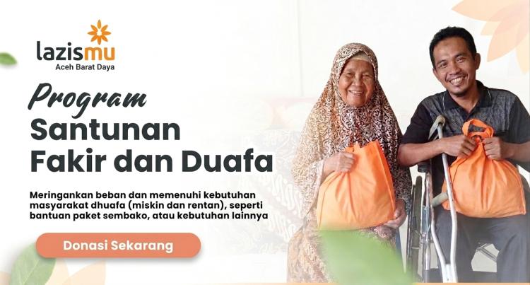 Banner program Program Santunan Fakir dan Duafa 
