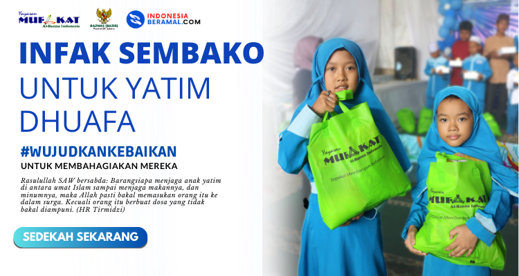 Banner program Infak Sembako untuk Yatim Dhuafa