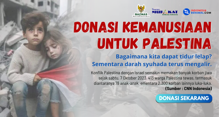 Banner program Donasi Kemanusiaan untuk Palestina