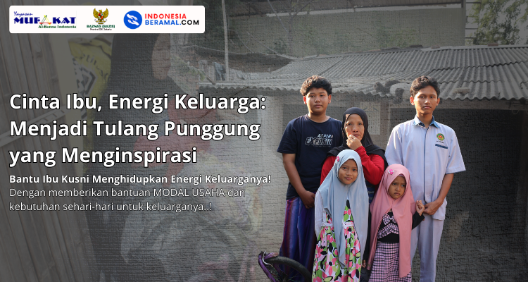 Banner program Zakat Bantu Ibu Dhauafa menghidupkan Ekonomi Keluarganya