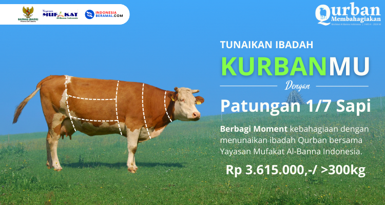 Banner program Kurban Patungan Sapi 1 per 7