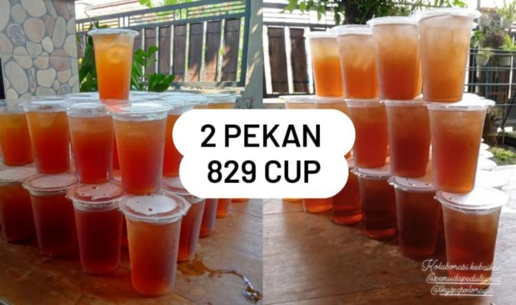 Banner program Sedekah Es Teh tuk Para Pejuang Nafkah