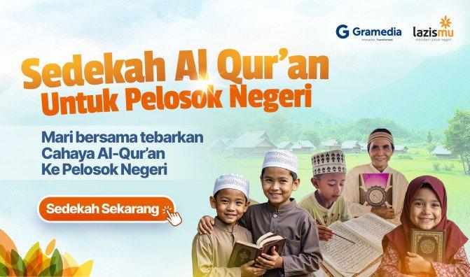 Banner program Sedekah Al Quran  Sedekah Tak Ternilai Untuk Masa Depan