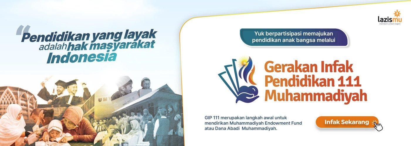 Banner program Gerakan Infak Pendidikan 111