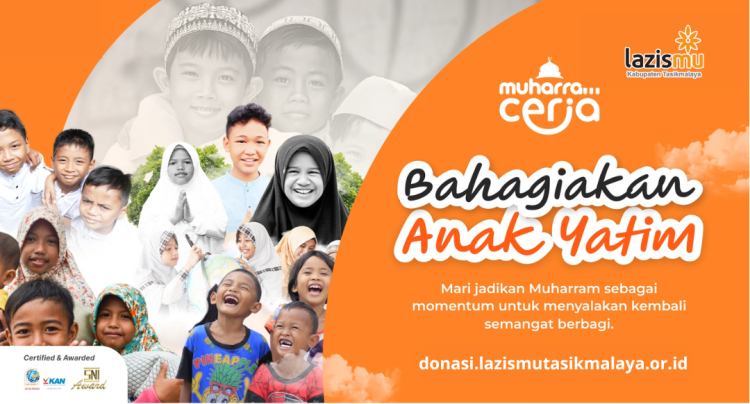 Banner program Muharram Ceria - Bahagiakan Anak Yatim