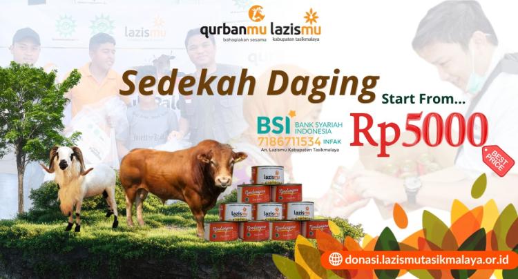 Banner program Belum bisa qurban tahun ini.. Yuk sedekah daging untuk pemenuhan gizi mereka yang membutuhkan