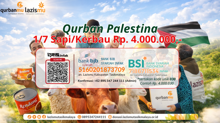 Gambar banner Buktikan Kepedulian, Berqurban ke Palestina