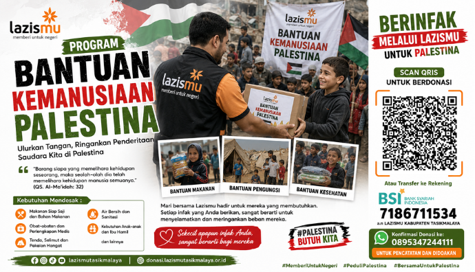 Gambar banner Bantuan Kemanusiaan Gaza Palestina