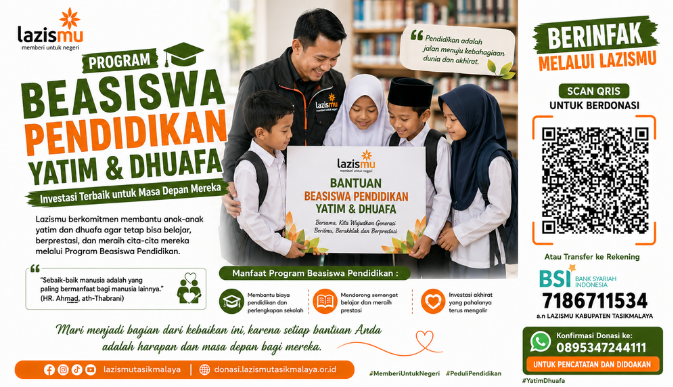 Gambar banner Beasiswa Pendidikan Anak Yatim dan dhuafa