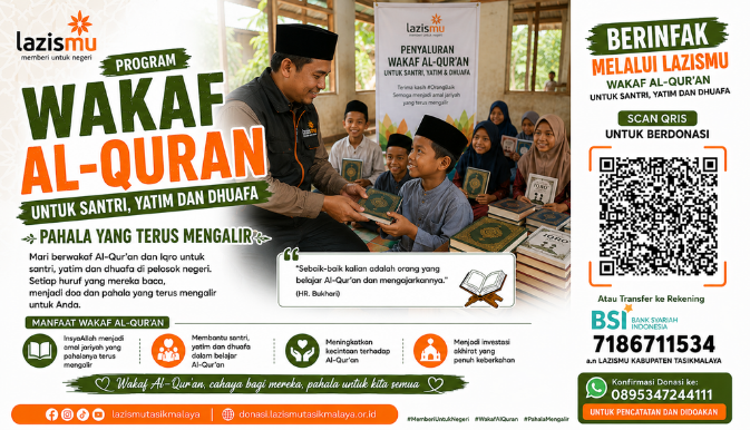 Gambar banner WAKAF AL-QURAN UNTUK SANTRI YATIM DAN DHUAFA