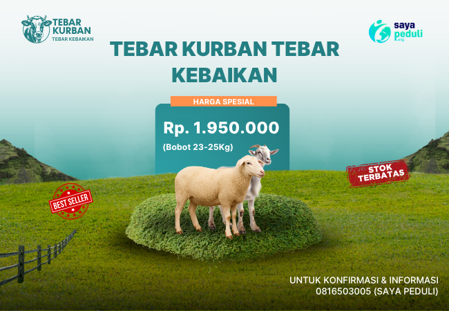 Banner program Tebar Kurban Tebar Kebaikan 1447 H