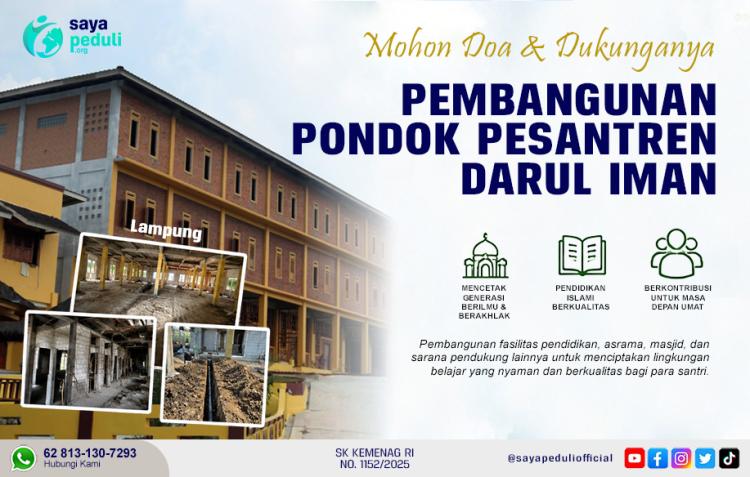 Gambar banner Pembangunan Pondok Pesantren Darul Iman Lampung