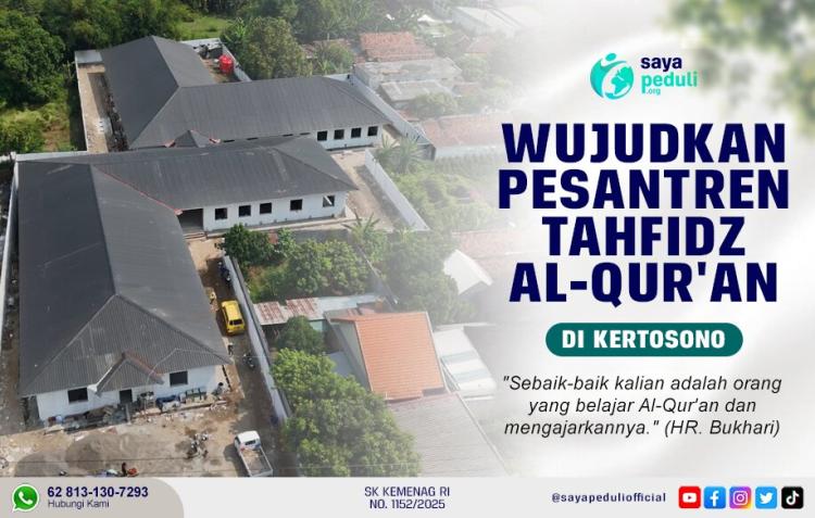Banner program Wujudkan Pesantren Tahfidz Al Quran di Kertasono