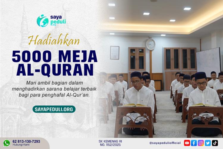Gambar banner Hadiahkan 5000 Meja Al Quran Untuk Para Penghafal Al Quran 