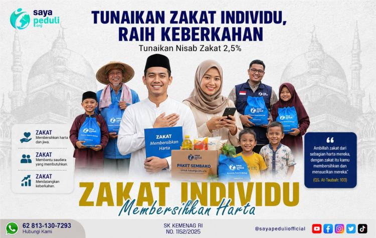 Banner program Zakat Individu, Ayo Tunaikan Zakat Anda