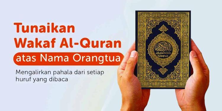 Gambar banner Wakaf Al-Quran untuk Santri