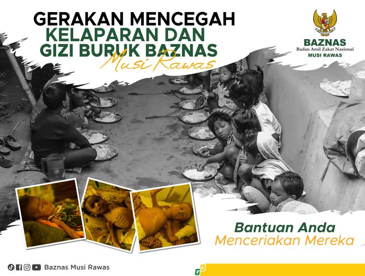 Gambar banner Gerakan Mencegah kelaparan dan Gizi buruk Baznas Musi Rawas