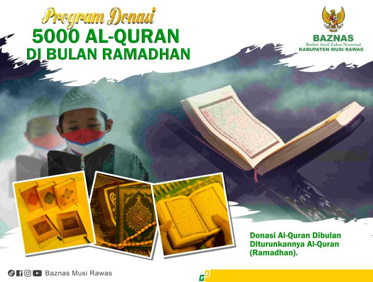 Banner program Donasi 5000 Al-Quran Di Bulan Ramadhan