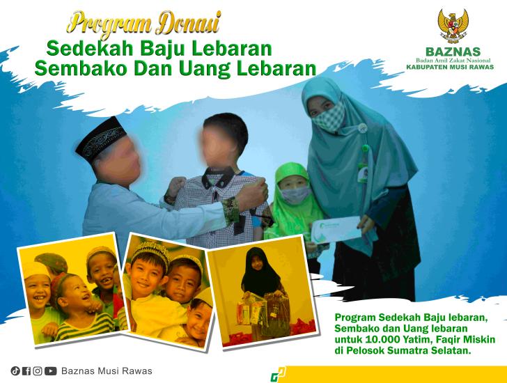 Gambar banner Program Donasi Sedekah Baju Lebaran Sembako Dan Uang Lebaran