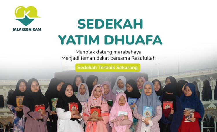 Banner program Sedekah Bantu Yatim dan Dhuafa