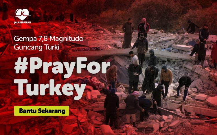 Banner program Darurat Gempa M 7.8 Guncang Turki 