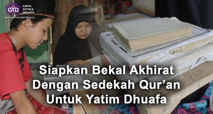 Banner program Dengan AlQuran Baru, Bahagiakan Yatim dan Dhuafa
