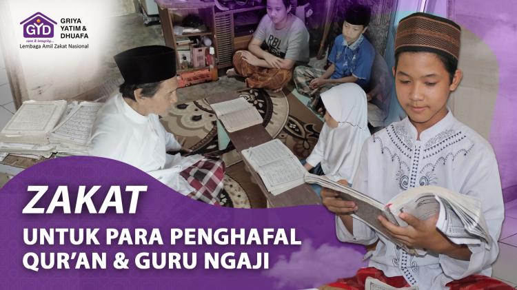 Banner program Zakat Untuk Penghafal Quran dan Guru Ngaji