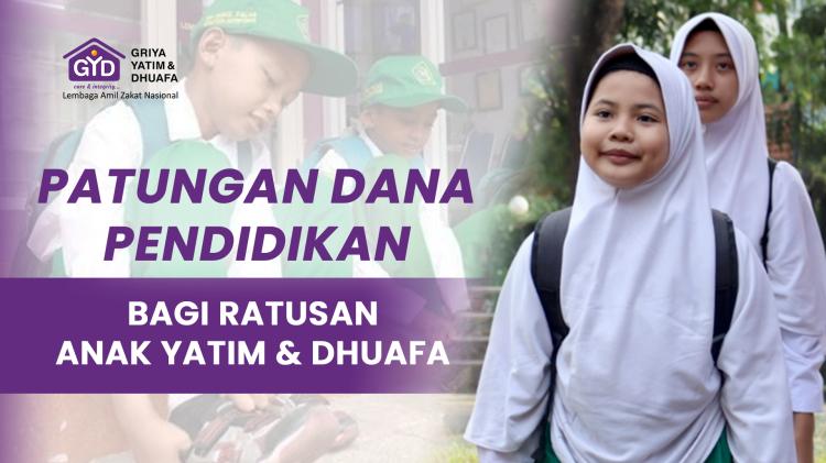 Banner program Bantu Pendidikan Yatim dan Dhuafa