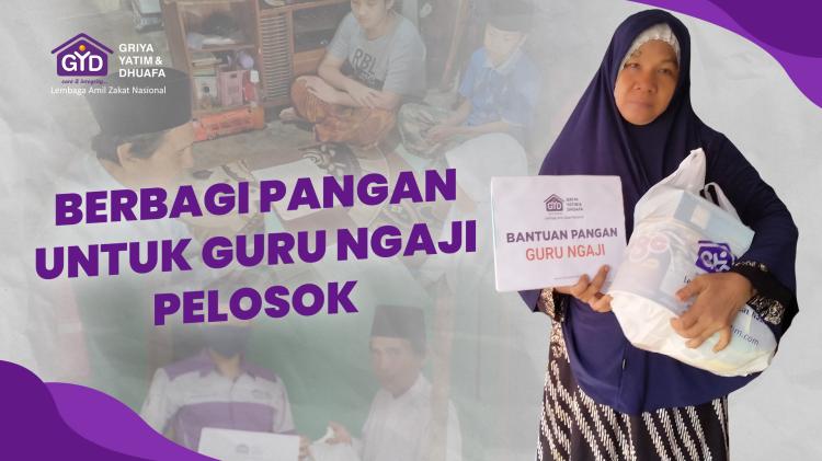 Banner program Berbagi Pangan Untuk Guru Ngaji Pelosok