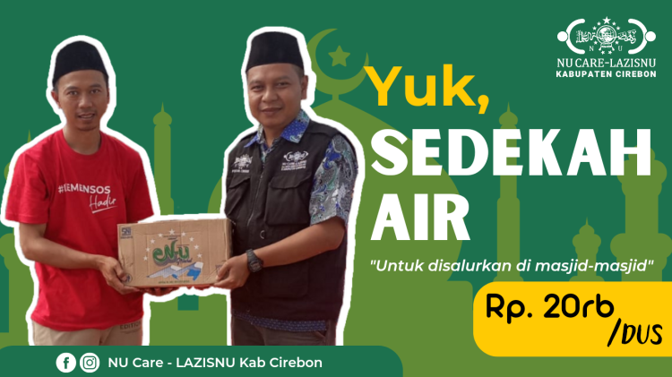 Banner program Yuk, Sedekah Air Minum untuk Jamaah Masjid