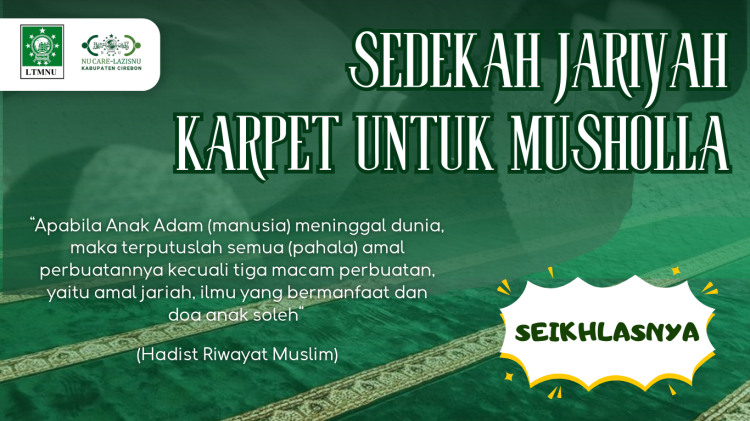 Banner program Sedekah Jariyah Karpet Musholla 