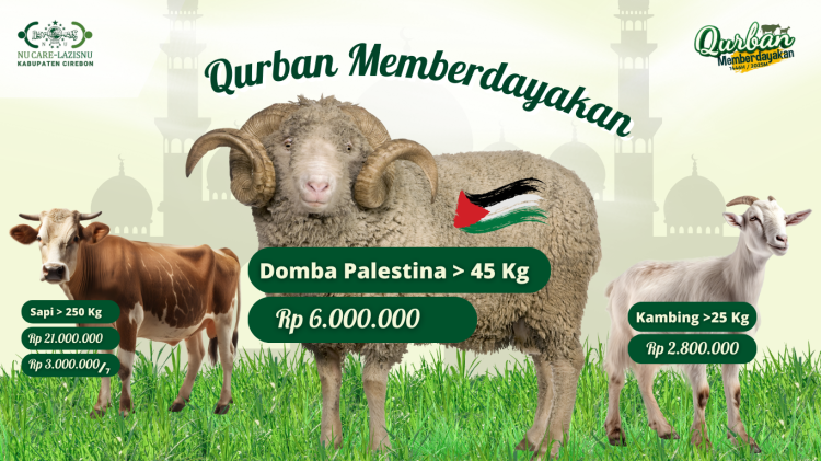 Banner program Qurban Domba Untuk Palestina