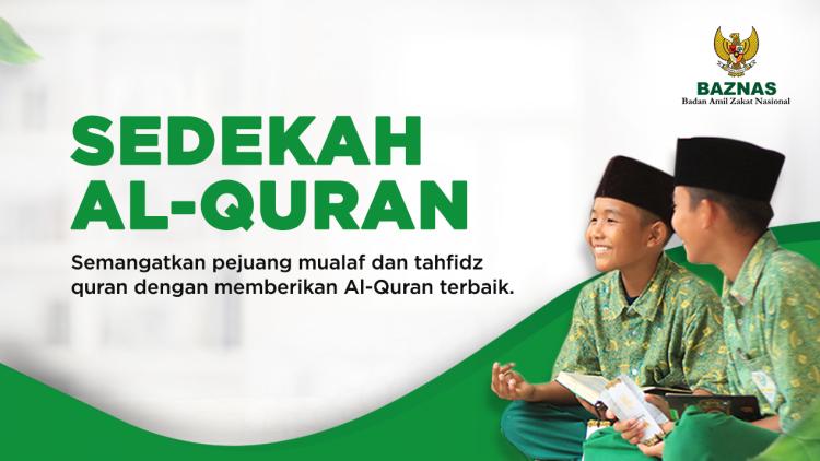Banner program Sedekah Al-Quran Alirkan Pahala Tanpa Henti
