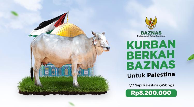 Gambar banner Kurban BAZNAS - 1 Per 7 Sapi Palestina