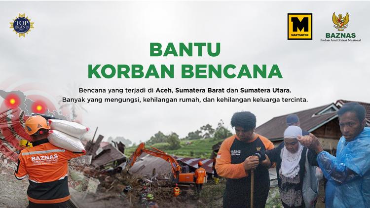 Banner program Martivator Peduli Banjir Sumatera