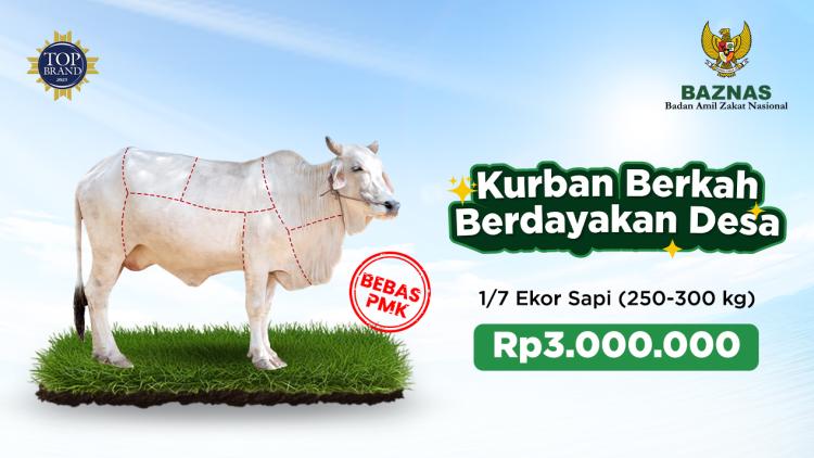 Banner program Kurban - 1  Per 7 Sapi