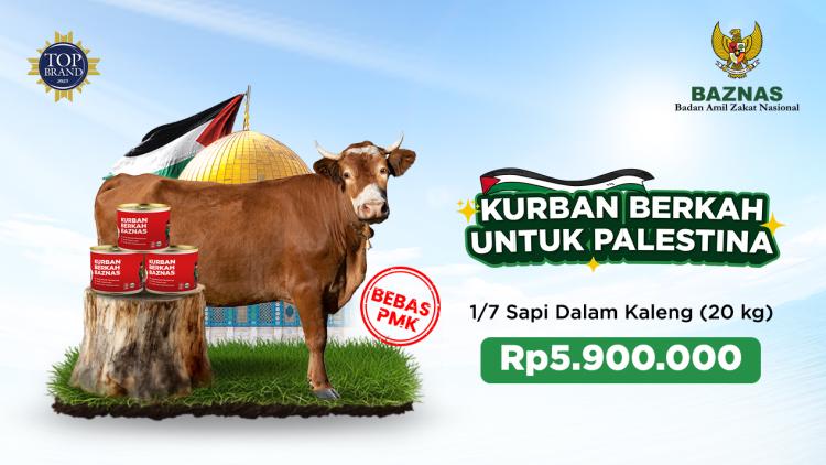 Gambar banner Kurban - 1 Per 7 Sapi Alquds