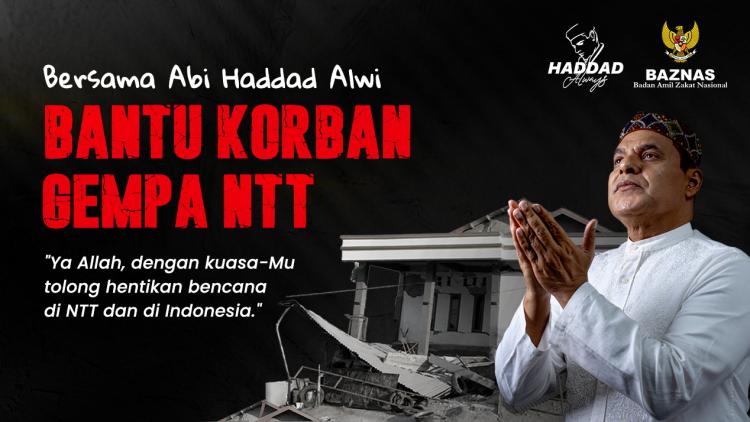 Banner program Bantu NTT Bersama Abi Haddad Alwi