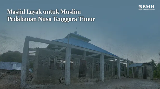 Banner program Bantu Muslim Pedalaman NTT Sholat di Masjid Layak