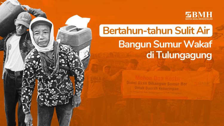 Banner program Sedekah Jariyah Air Bersih di Pelosok Tulungagung