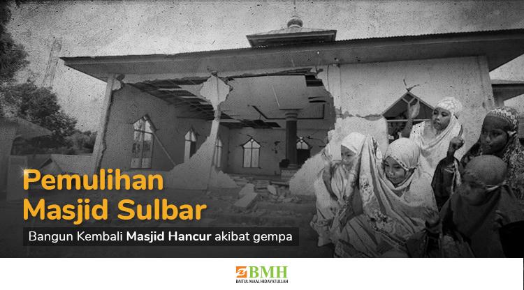 Banner program Bangun Kembali Masjid yang Hancur Akibat Gempa Sulbar