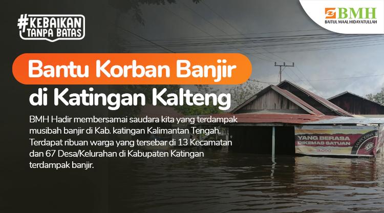 Banner program Bantu Korban Banjir di Katingan Kalteng