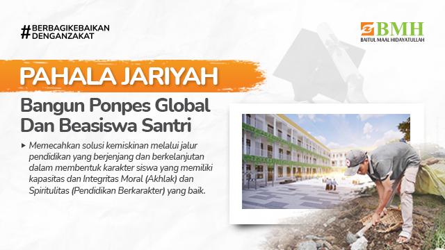 Banner program Jariyah Bangun Ponpes Dan Beasiswa Santri