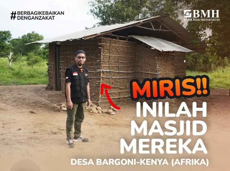 Banner program Bangun Masjid di Desa Bargoni Kenya, Afrika