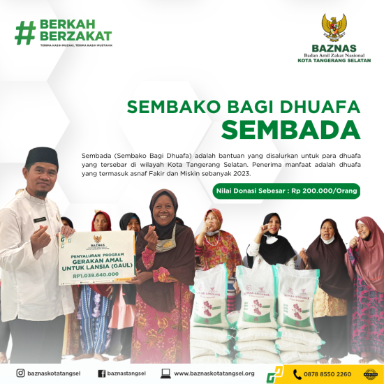 Banner program Raih Berkah Ramadhan Bantu Sembada Untuk Dhuafa