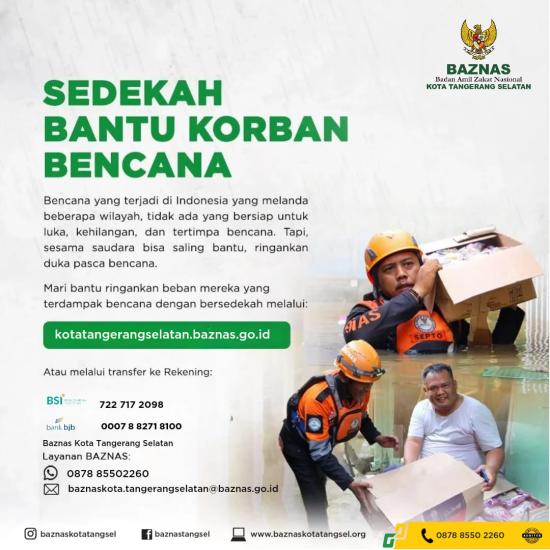Gambar banner SEDEKAH BANTU KORBAN BENCANA 